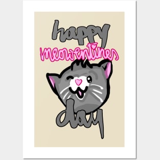Happy Meowentines Day for Valentine's Day / Meowentine's Day! Posters and Art